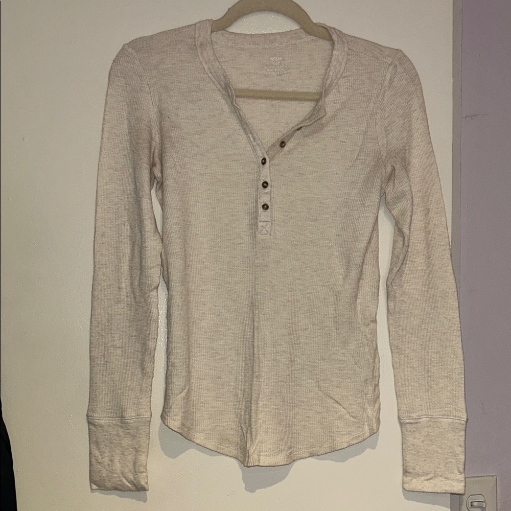 Aerie Beige Knit Top